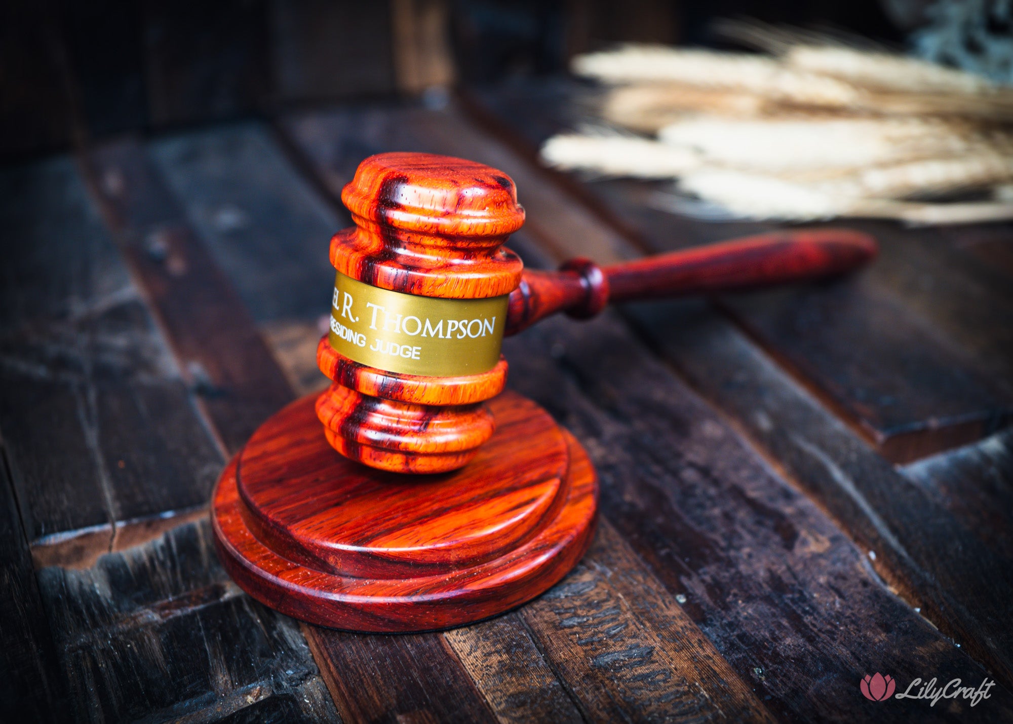 custom engraved gavel for live auction house