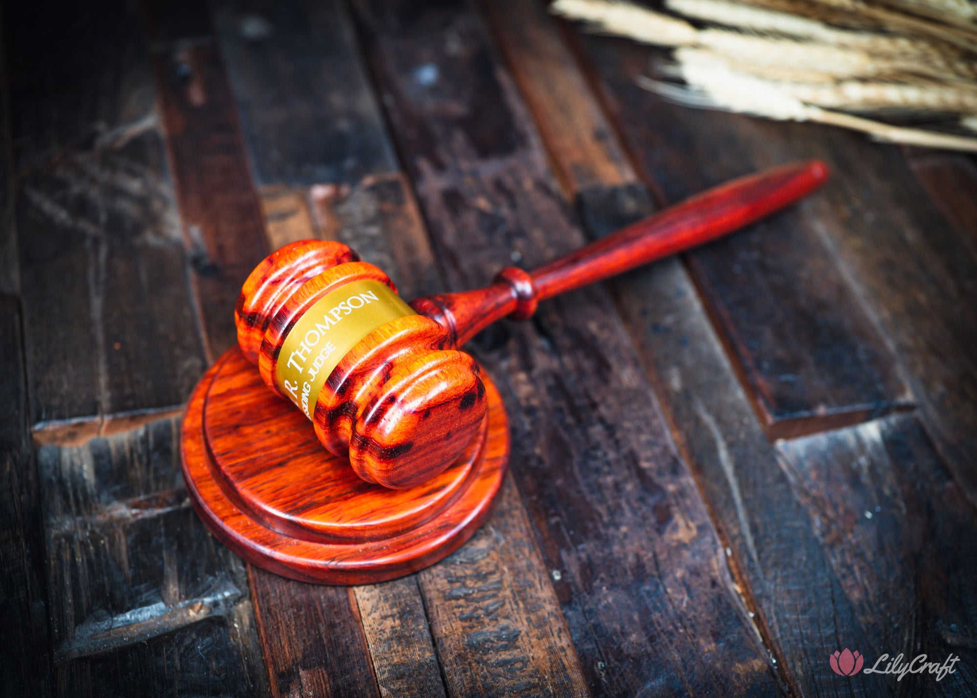 engraved corporate gavel gift for president