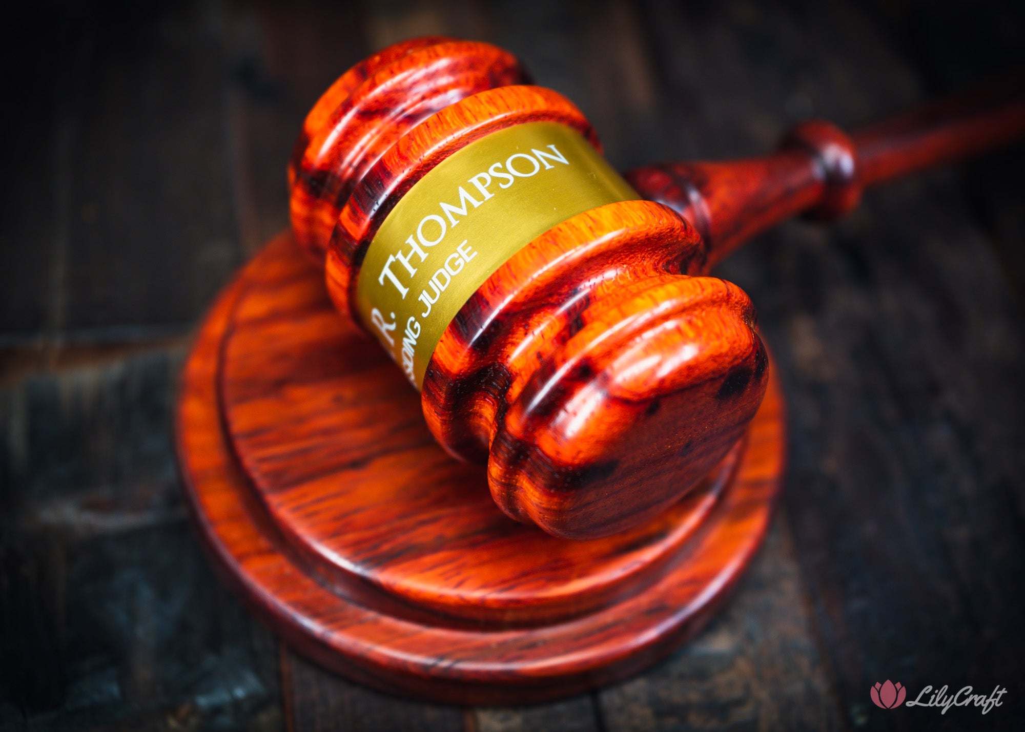 auction hammer gavel with personalised engraving