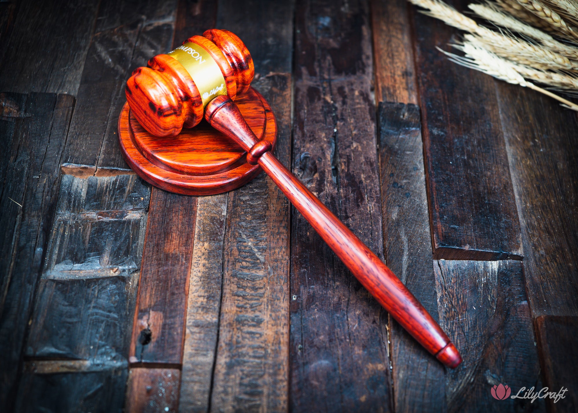 custom auctioneer gift engraved wooden gavel set
