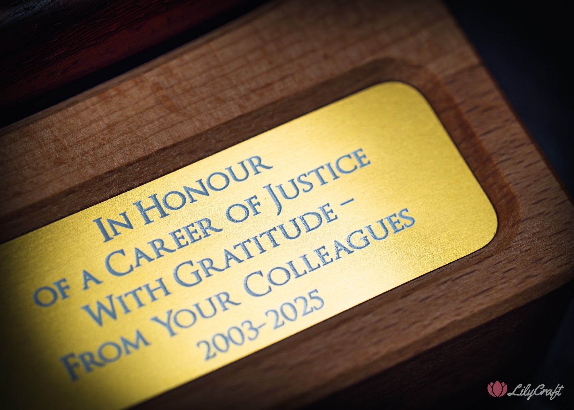 custom engraved lawyer gift gavel with wooden block