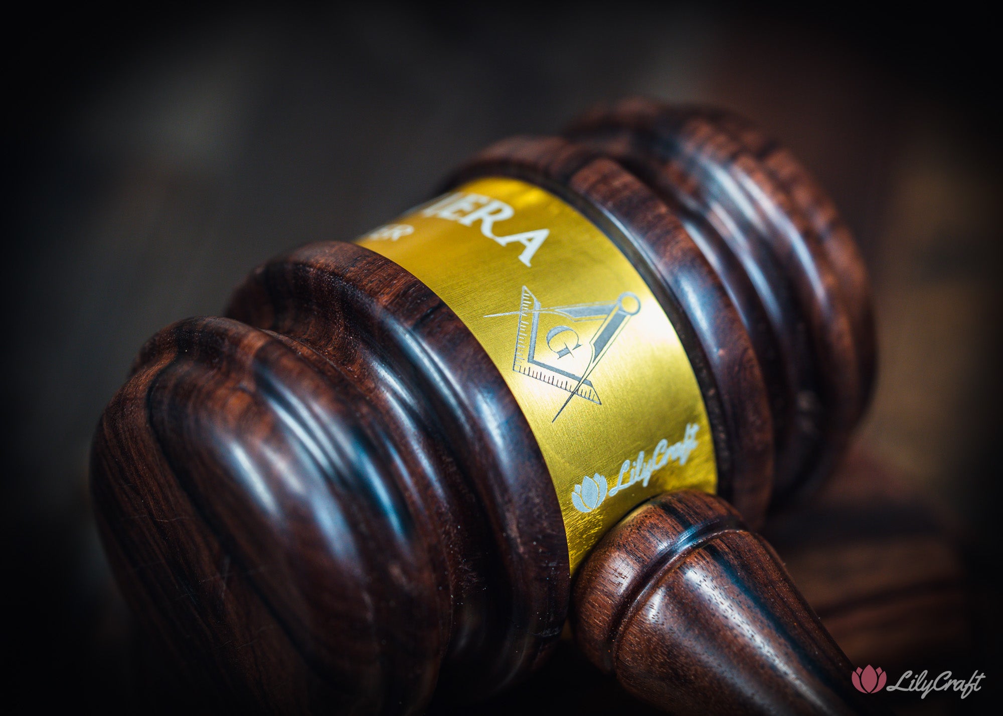 personalised masonic gavel