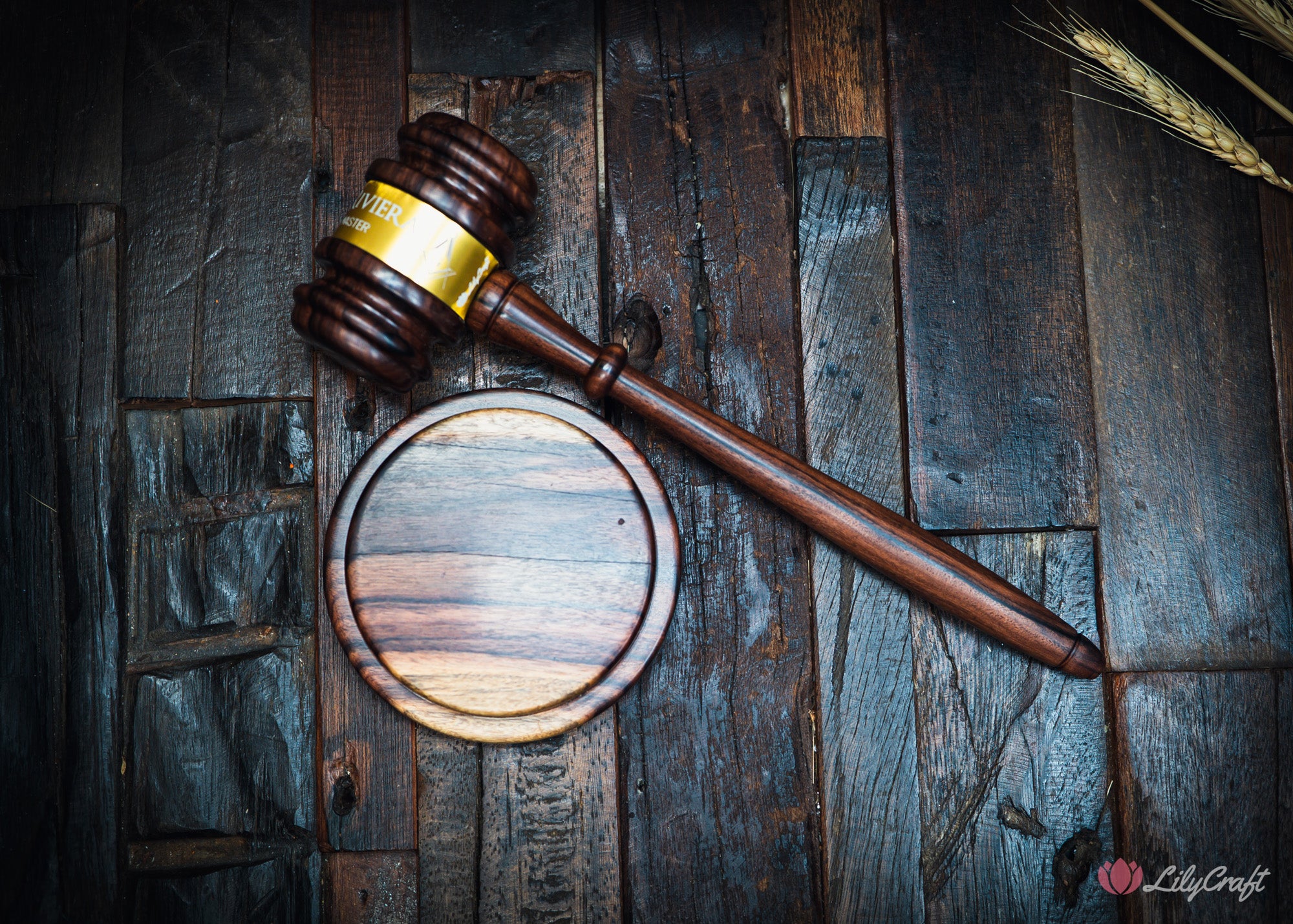 personalised wooden gavel