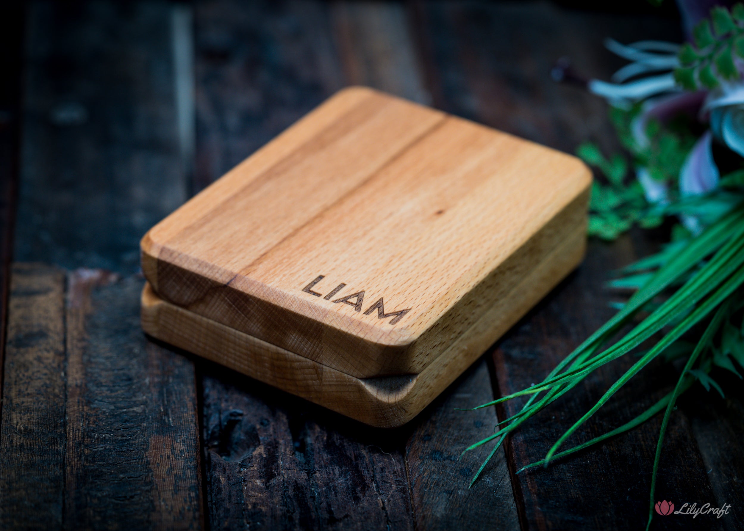 personalised wooden gift cases