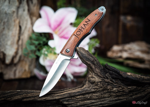 High-carbon steel flipper knife for Father’s Day gift