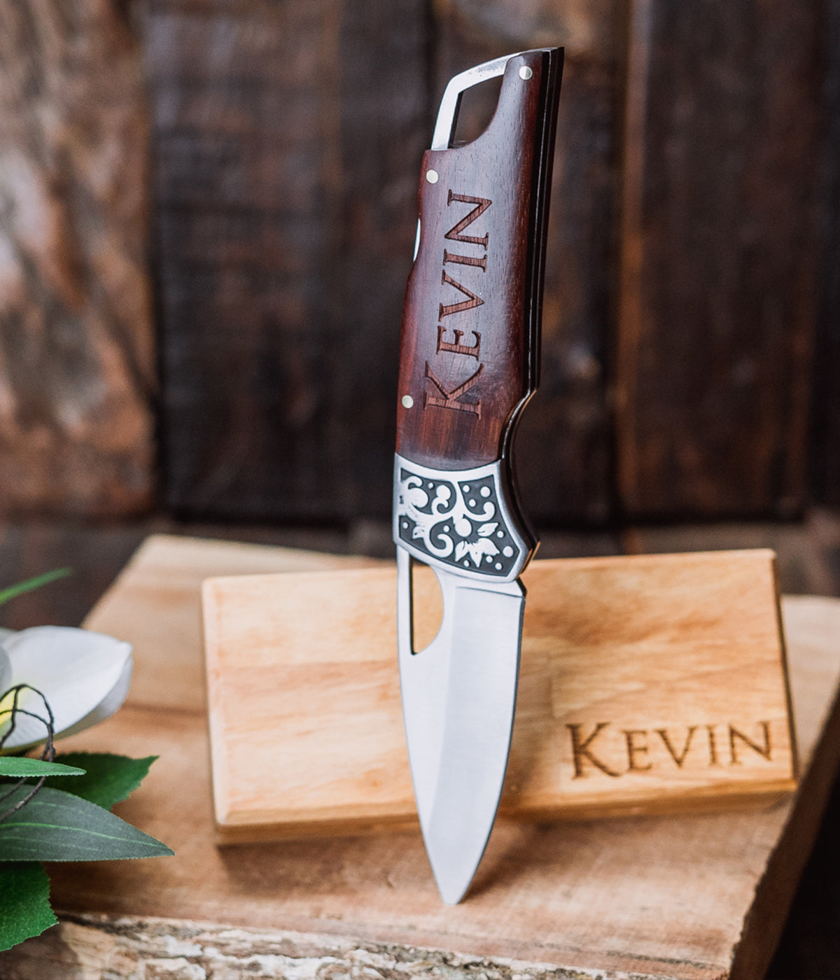 Personalised Pocket Knives With Wooden Handle LilyCraft