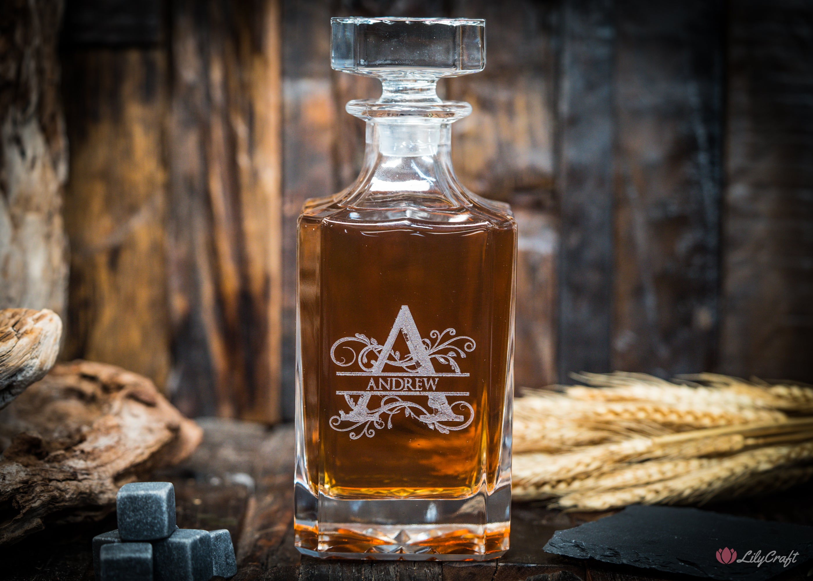 personalized whiskey decanter