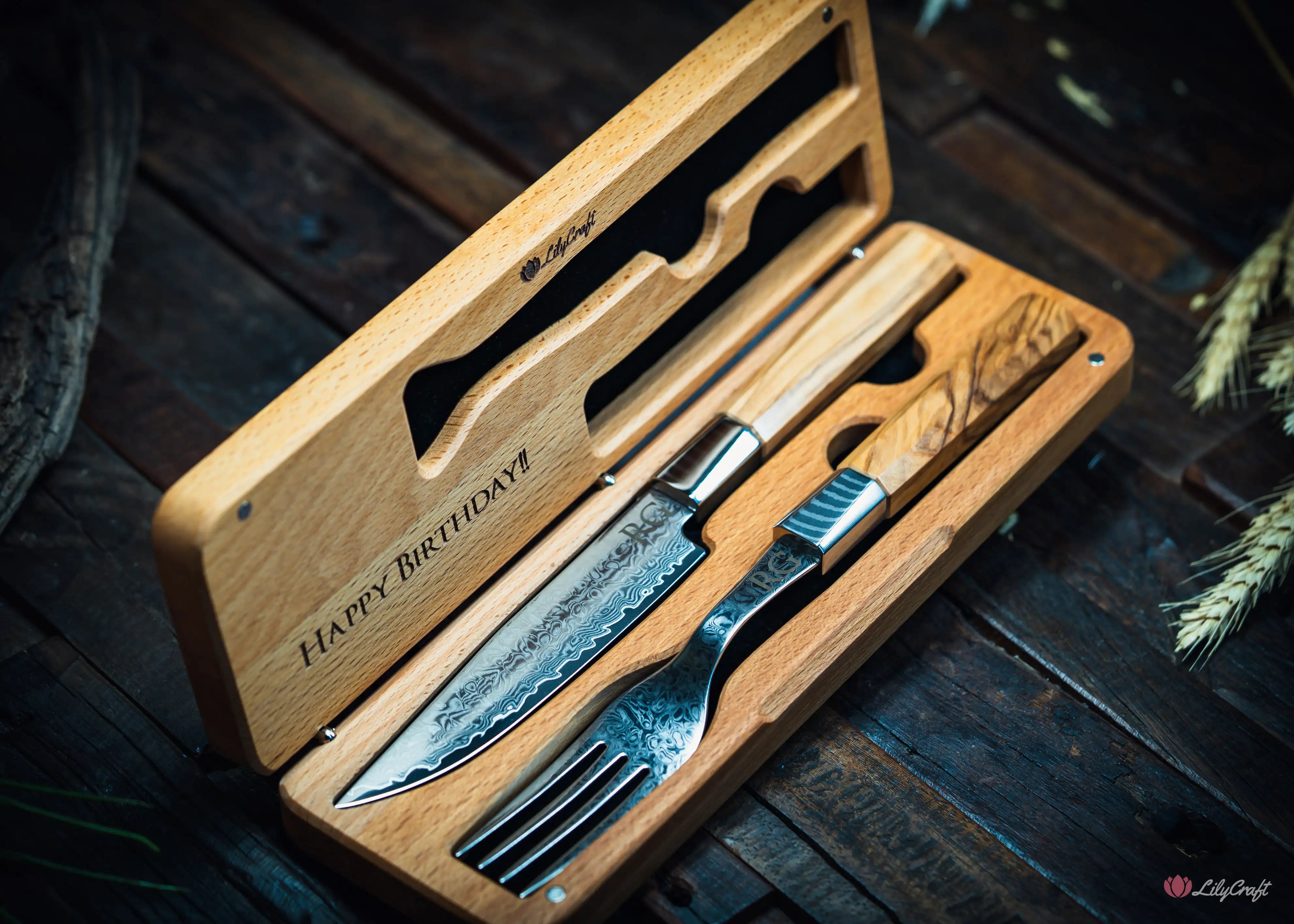 steak knife and fork set premium