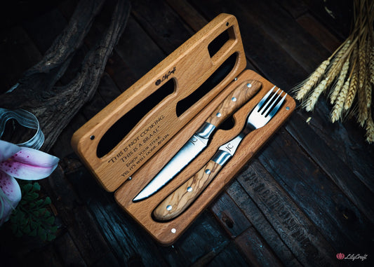 fathers day gift set steak knife with box