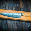 All-purpose kitchen knife with olive wood handle