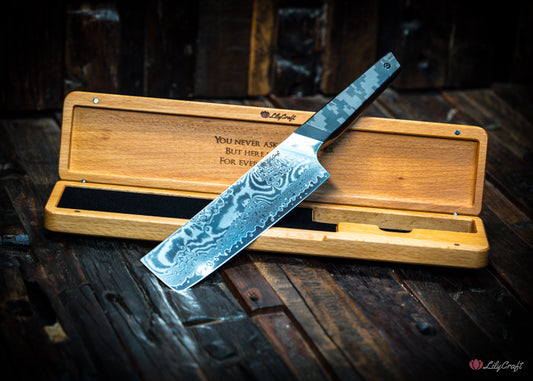Damascus vegetable chopping knife for home chefs