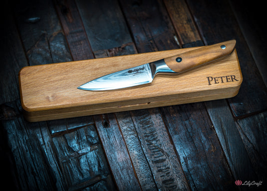 Personalised fruit and vegetable knife gift set