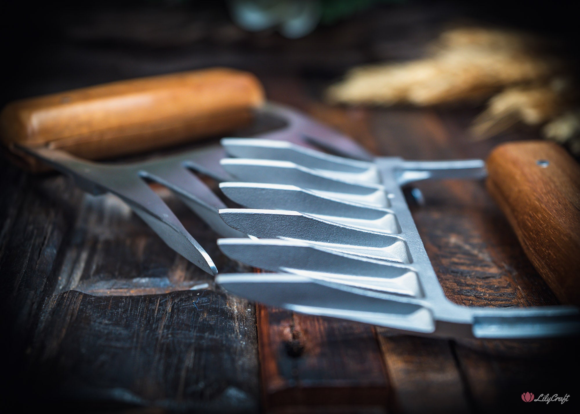 smoking meat gift for dad with custom engraved handles