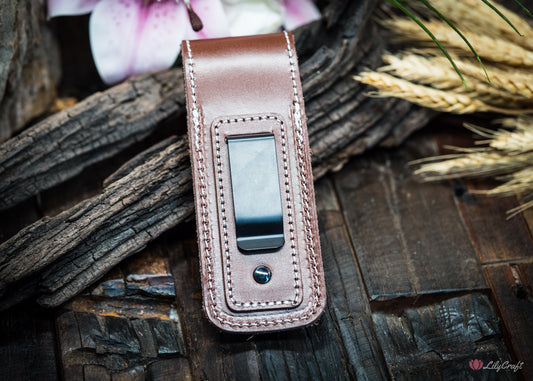 leather knife pouch with belt clip