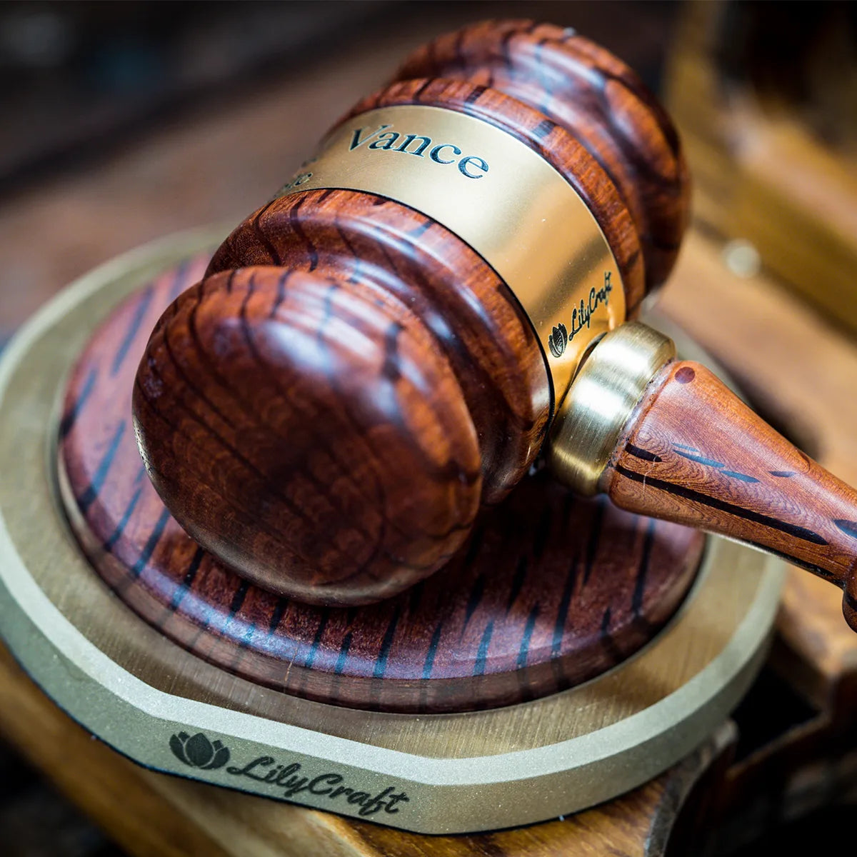 engraved gavel