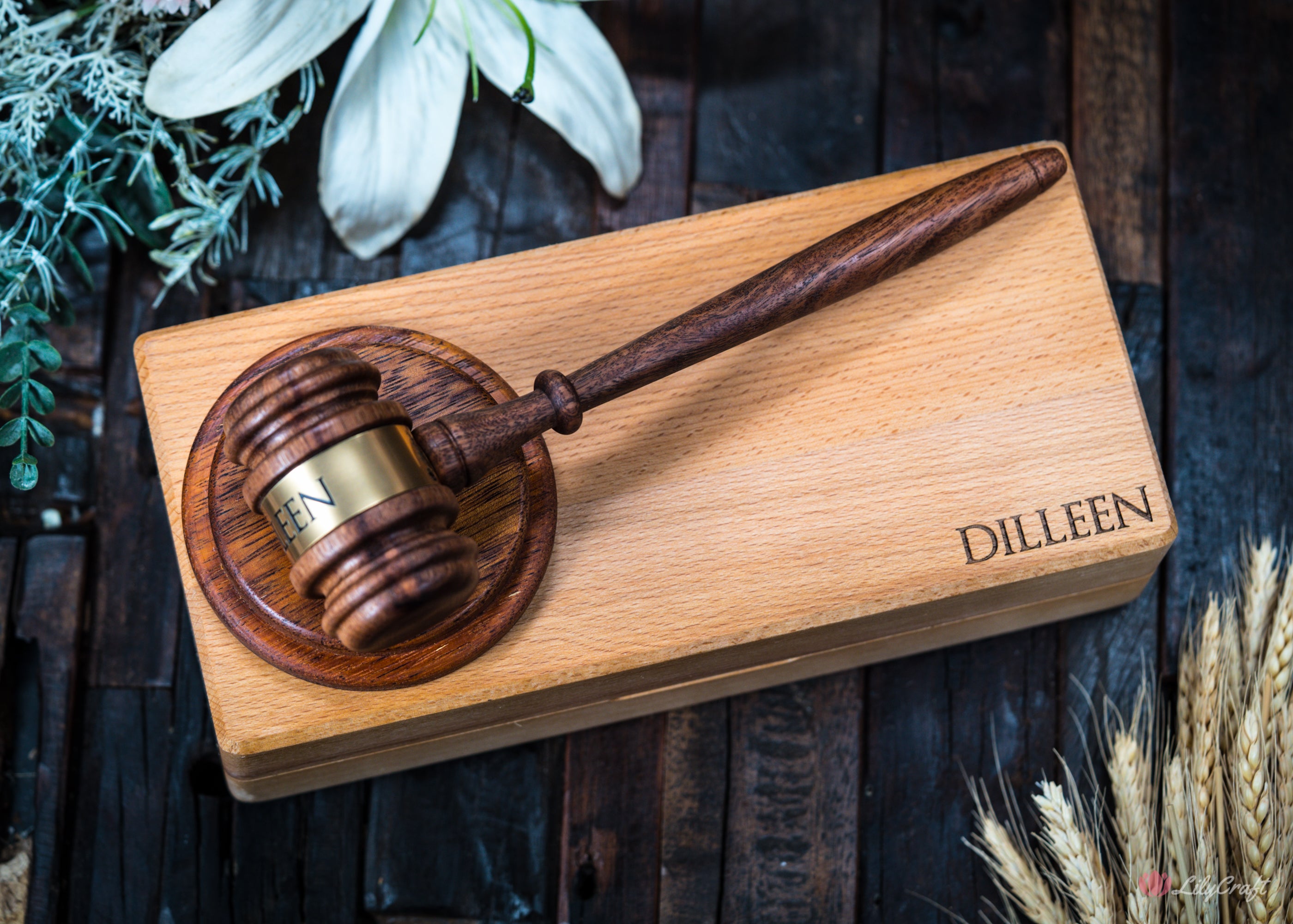 hammer for judges - gavel with wooden gift box