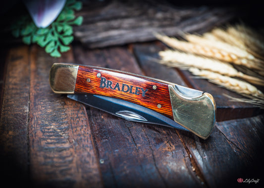 classic brass and timber pocket knife australia