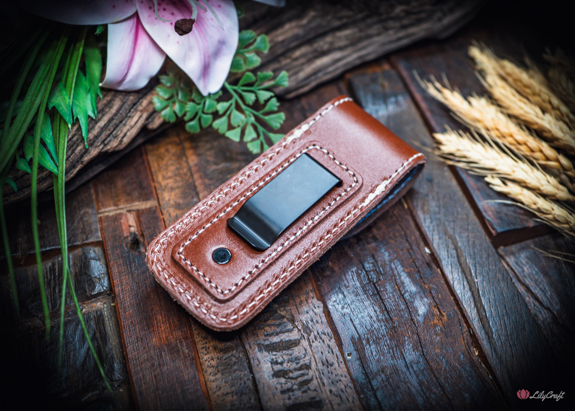 wood handle folding knife gift for outdoorsman