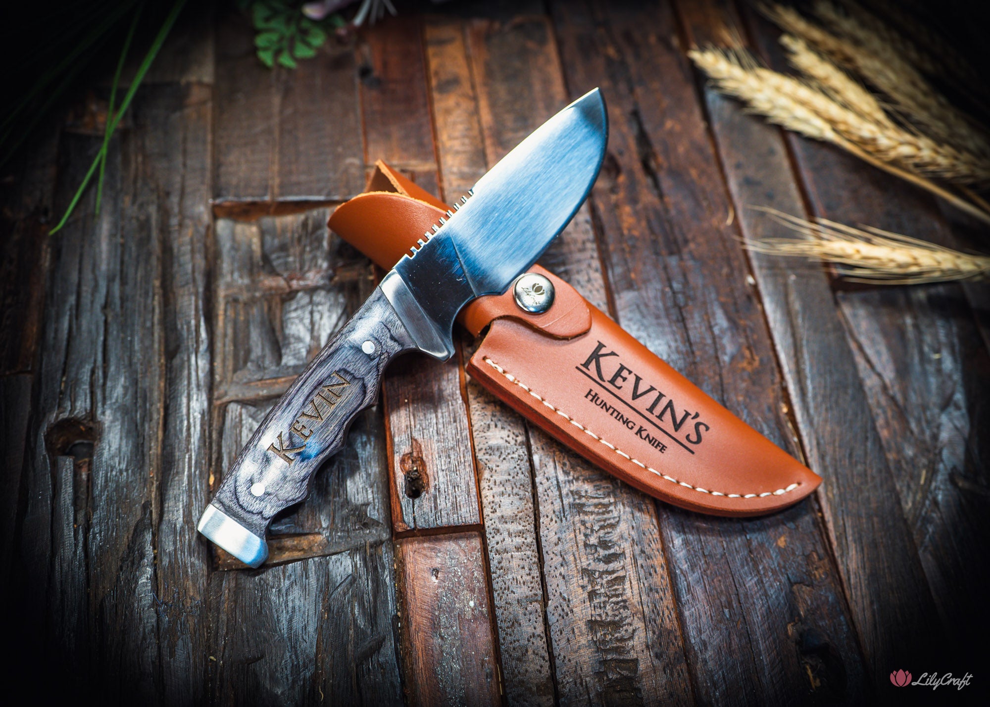 low maintenance stainless hunting knife personalised