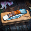 personalised gentlemans pocket knife with engraved timber handle
