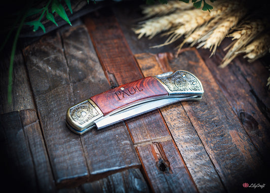 engraved mens knife fathers day gift