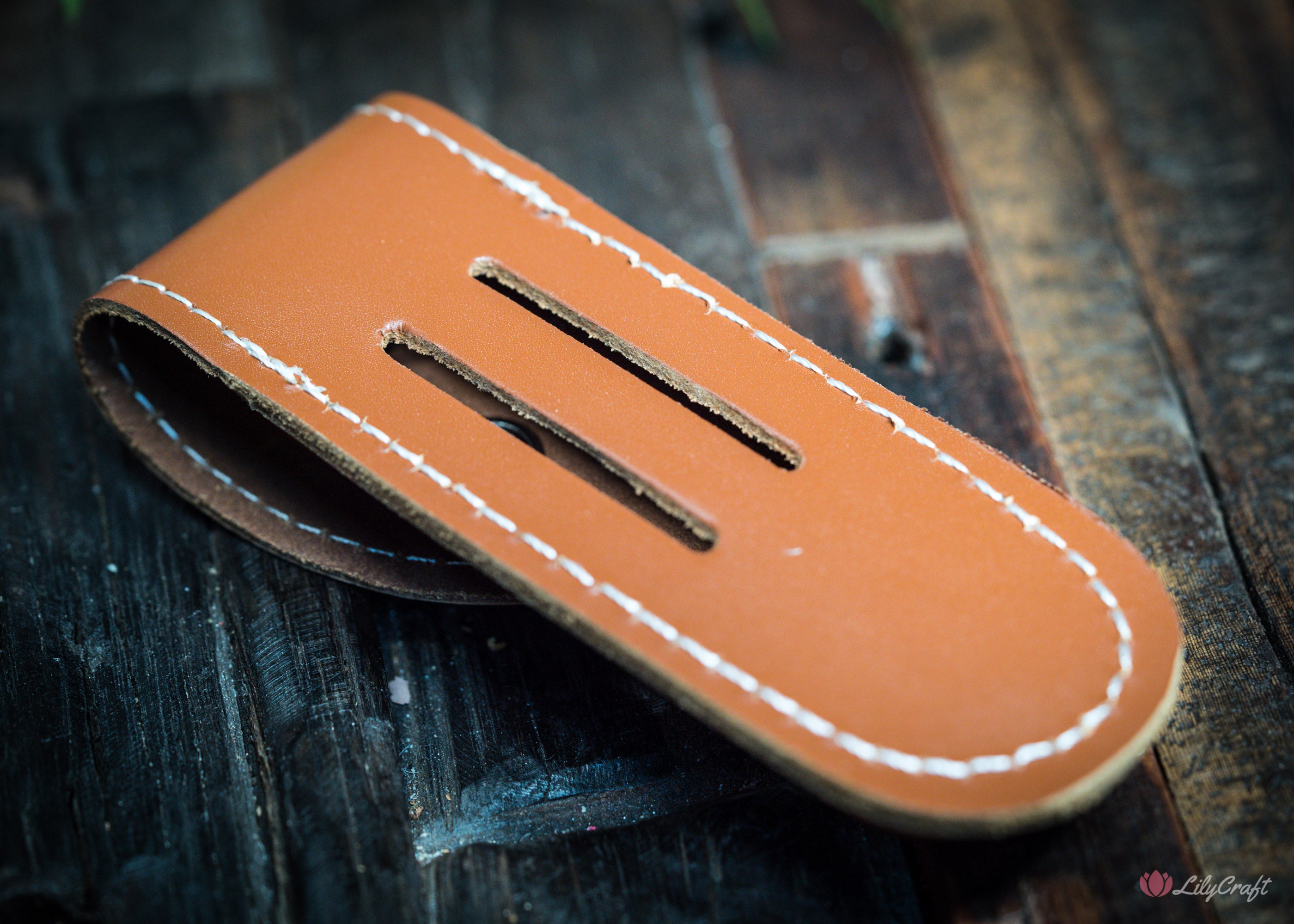 personalised leather pocket knife belt pouch