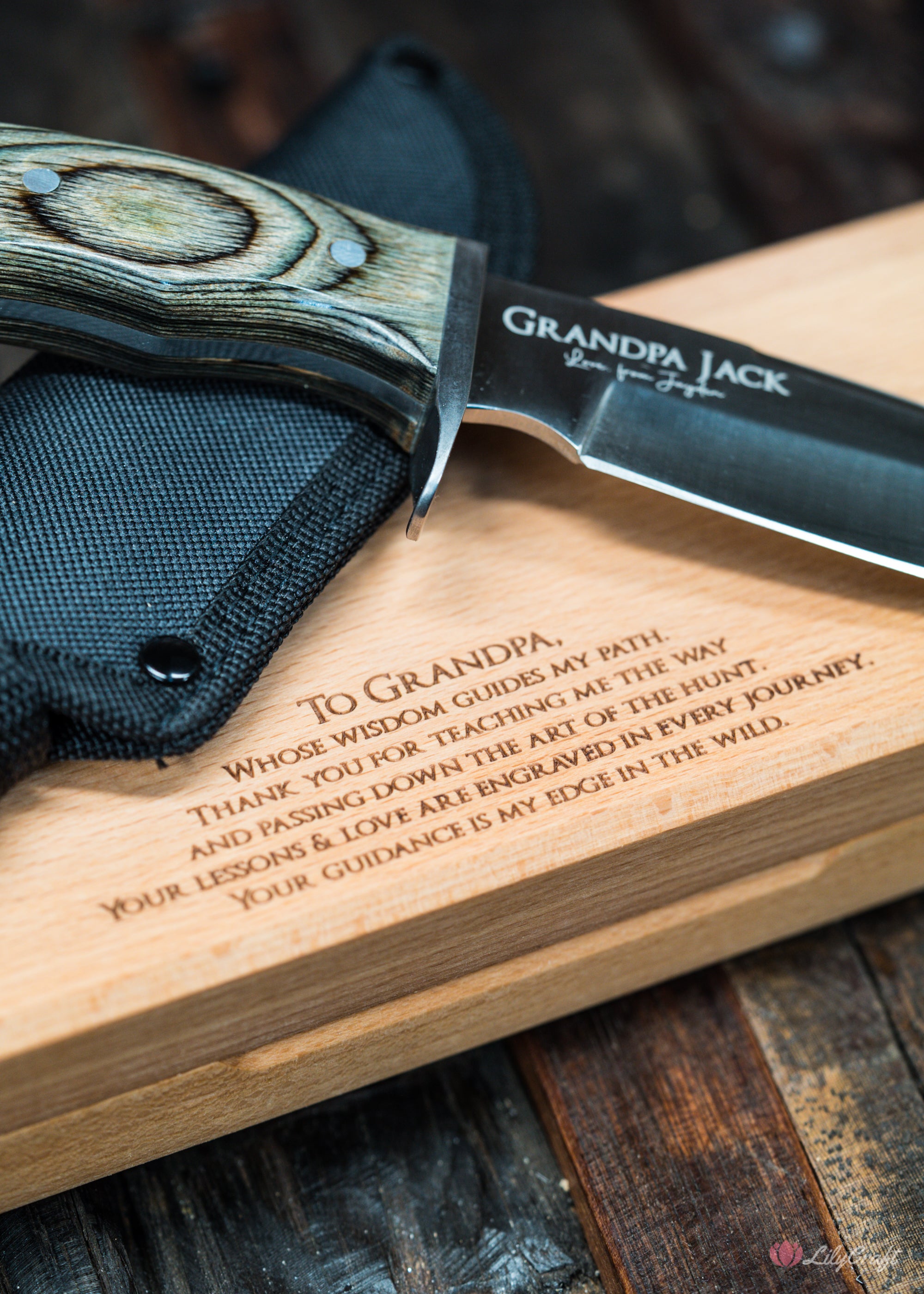 personalized hunting knife