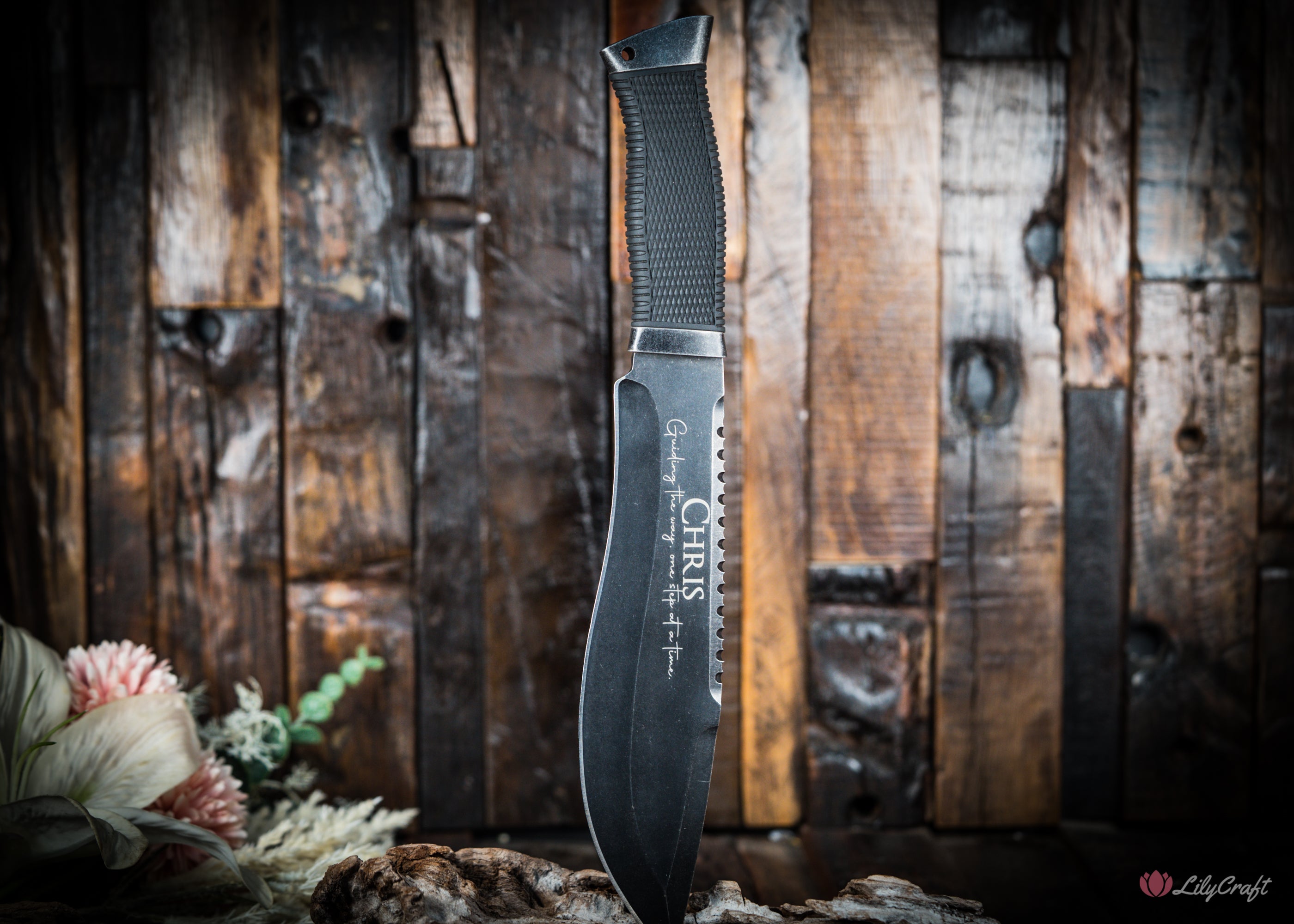 personalized machete knife gift set