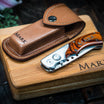 pocket knife with leather sheath and gift box personalised australia