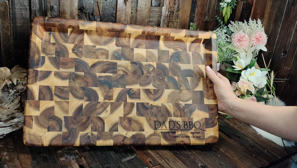 Endgrain butcher's block BBQ cutting board