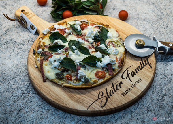 Premium Wooden Pizza Board - The Ultimate Pizza Lovers Gift