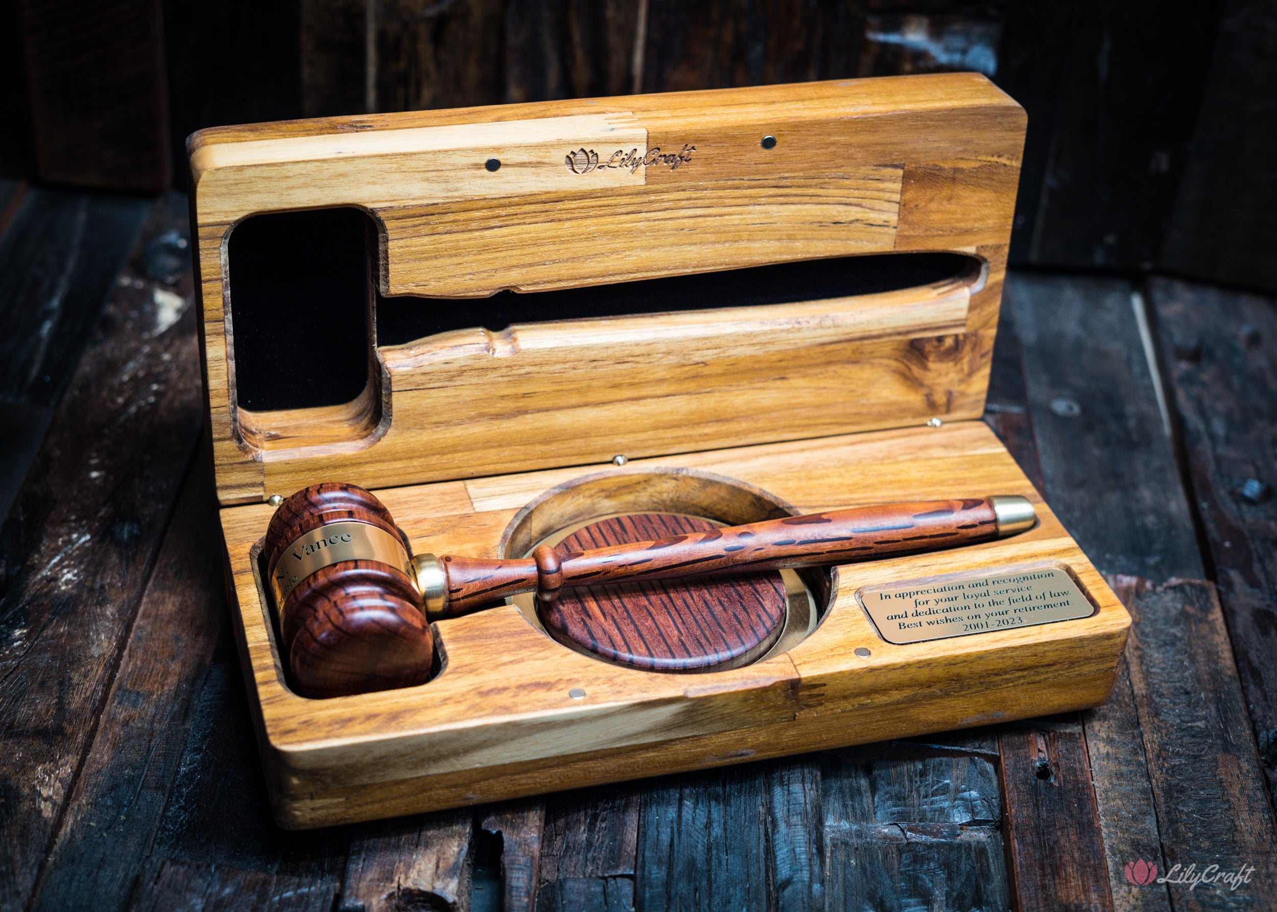 Personalised Gavel Gift Set