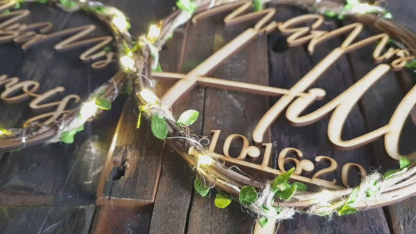 LED Wreath Wedding Cake Topper - Add a Glow to Your Celebration