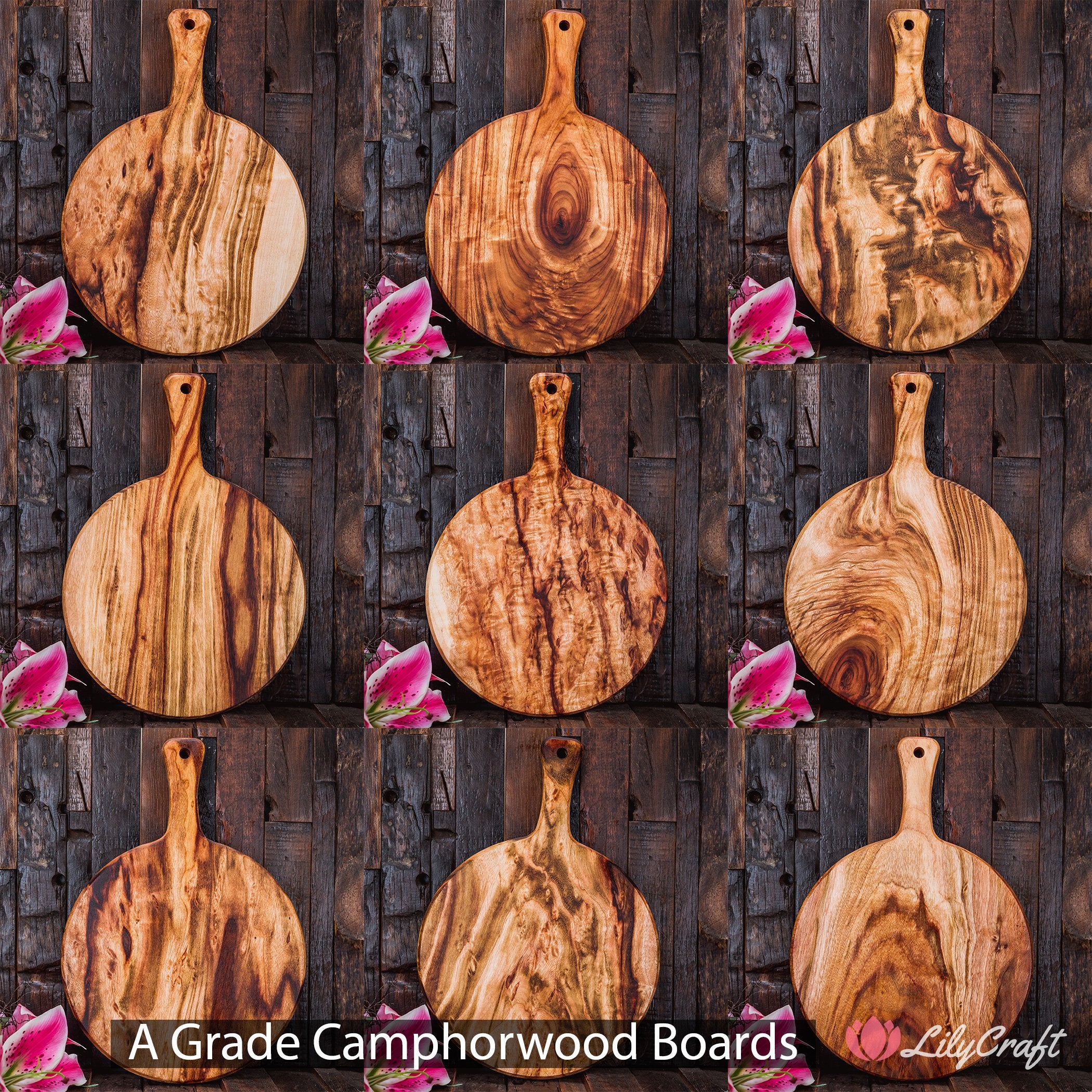Engraved Cheese Boards A Grade LilyCraft