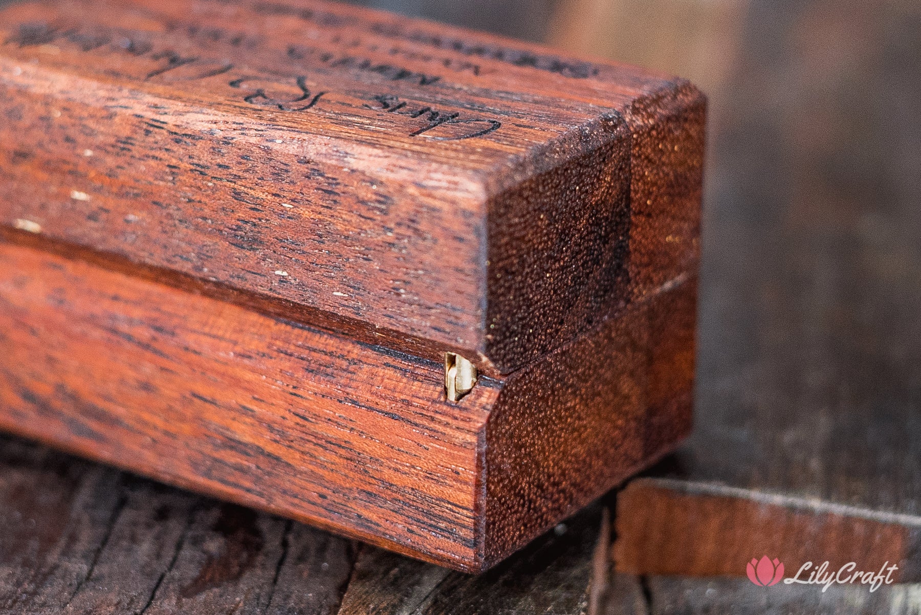 custom made engraved wooden jewelry box