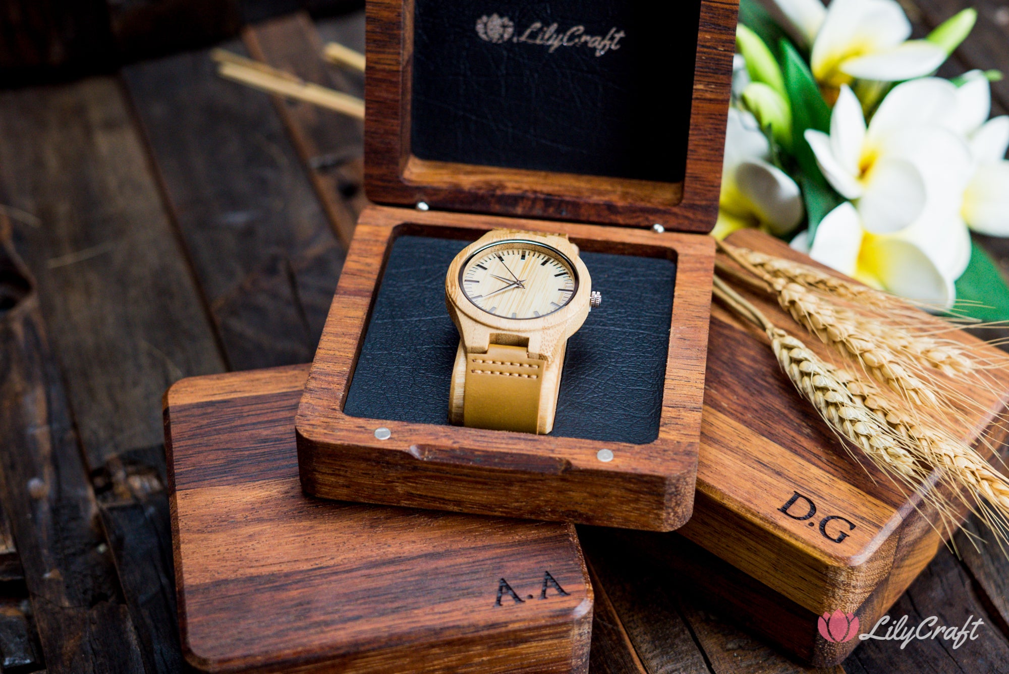 Engraved wooden watches for boyfriend best sale