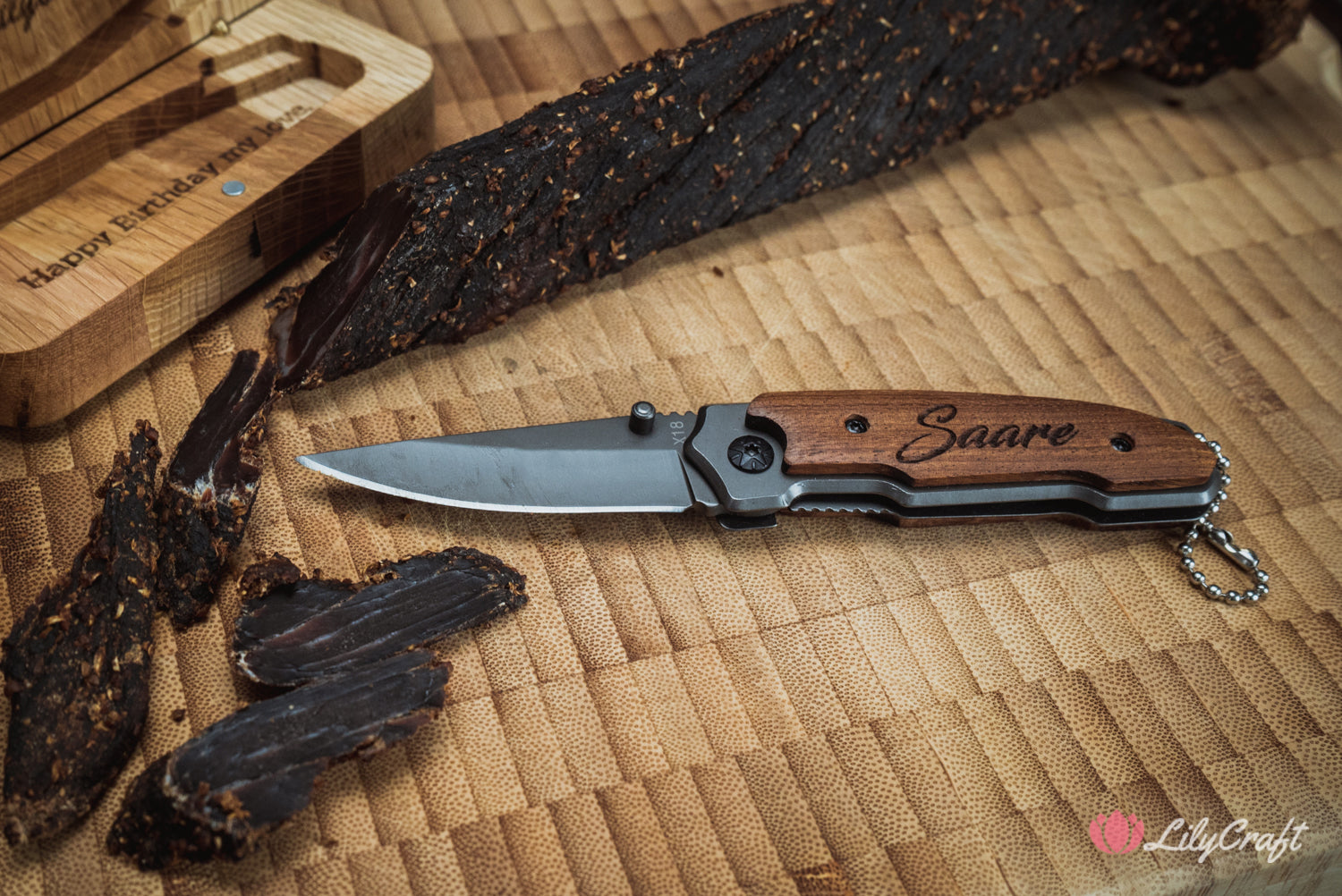 Personalised Engraved Pocket Knife Gift LilyCraft