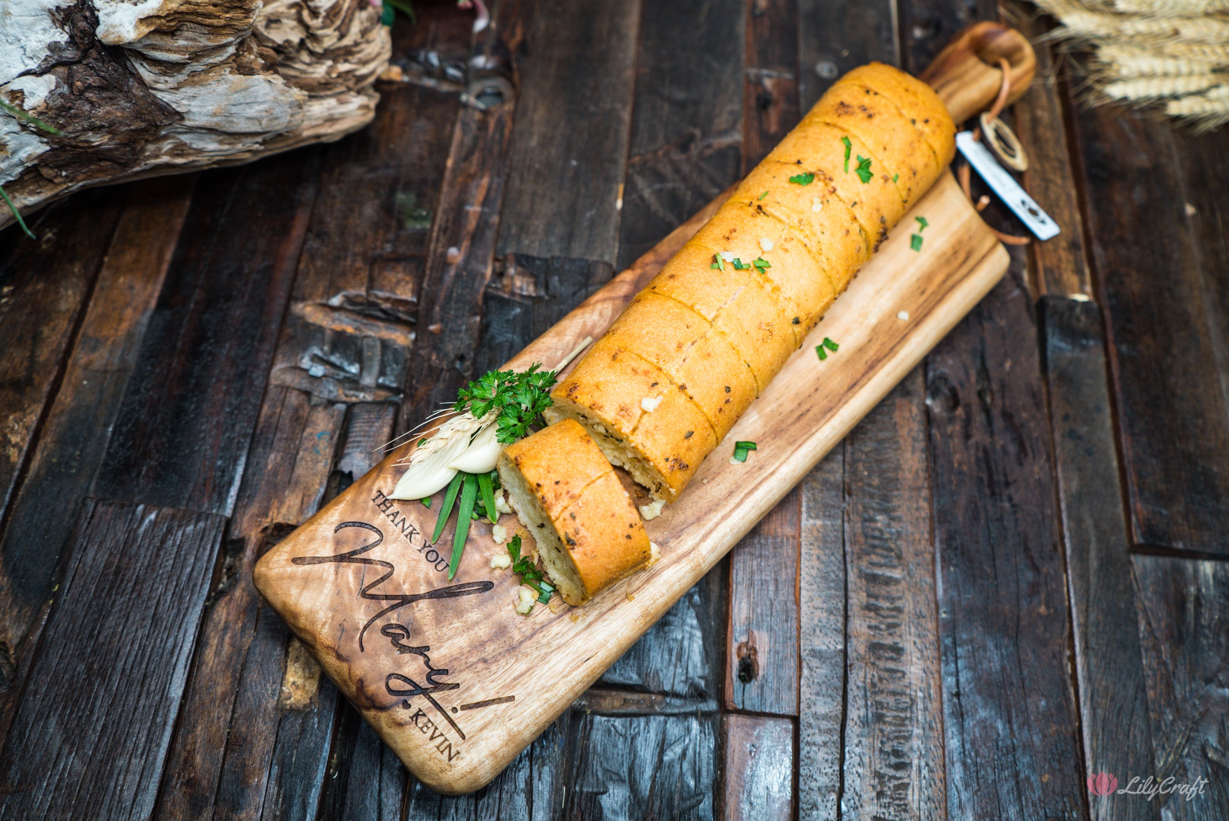 garlic bread board