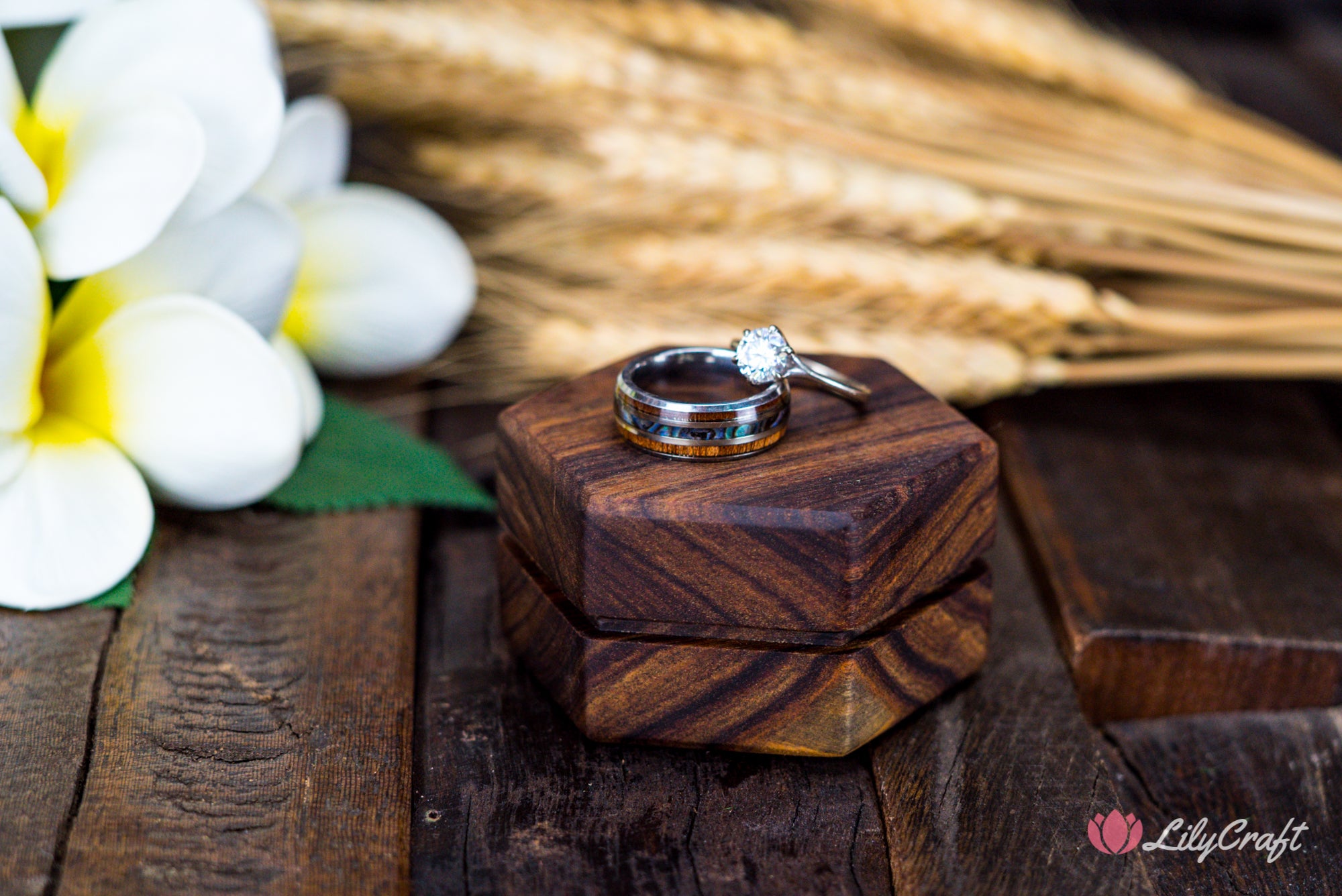 hexagon ring box,