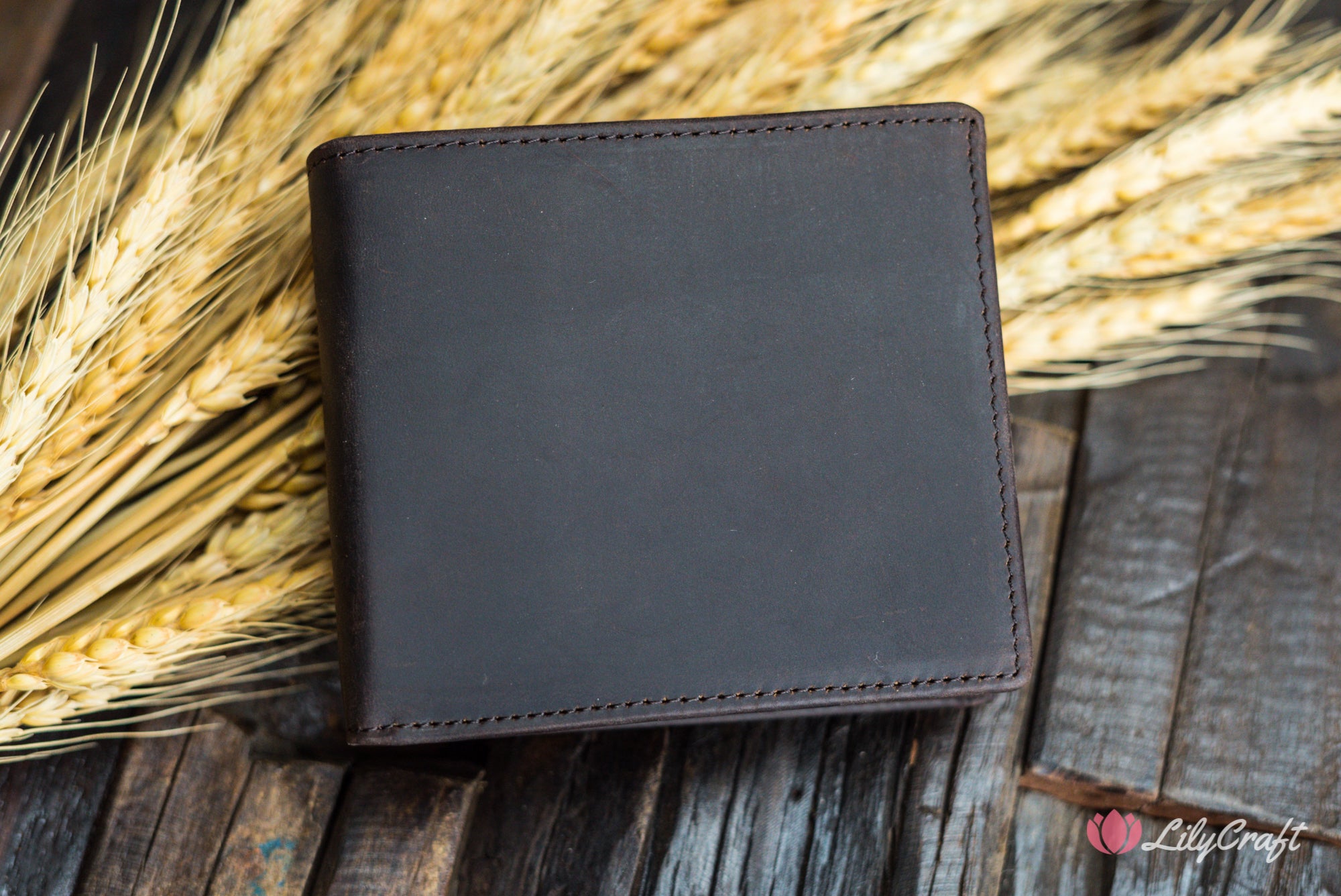 dark brown mens leather wallet
