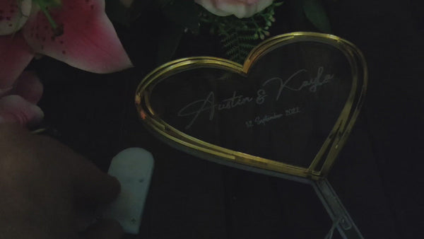 Personalized LED Illuminated Cake Topper - Make a lasting impression