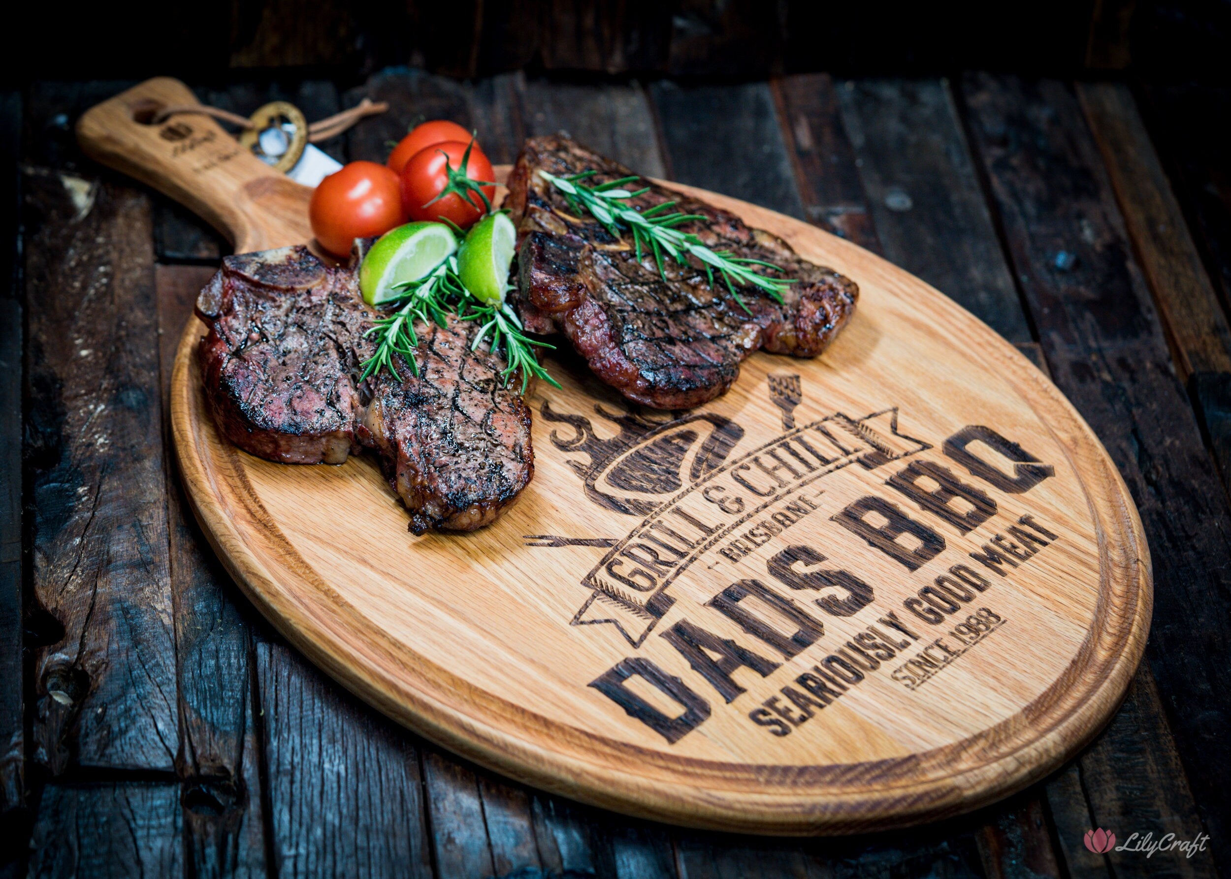 personalised bbq board with juice groove