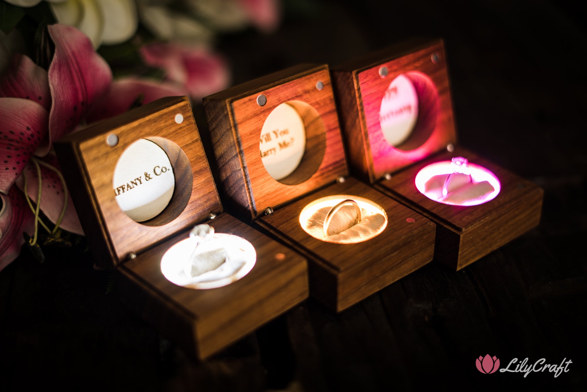 light up engagement ring box